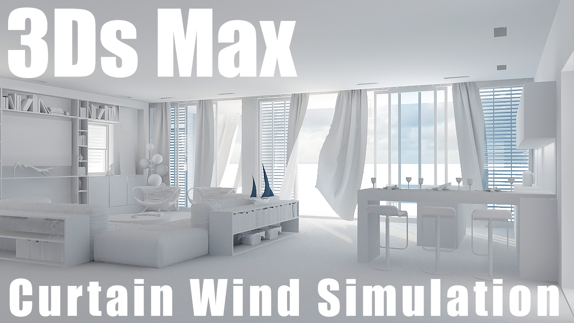 model sketchup 3d library Simulation Max Curtain Wind in Realistic 3ds Create