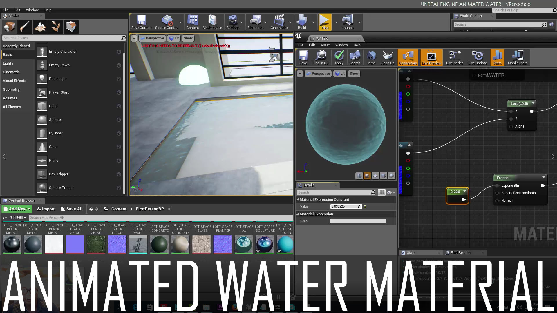 Animated Water Material